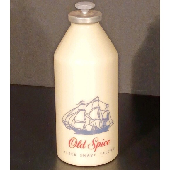 Vintage Old Spice After Shave Talcum Glass Bottle NEW 3oz Collectable Mens - Picture 1 of 6